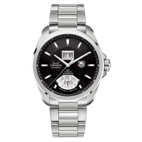 TAG Heuer Grand Carrera Calibre 8 RS Grande Date GMT Stainless Steel / Black / Bracelet
